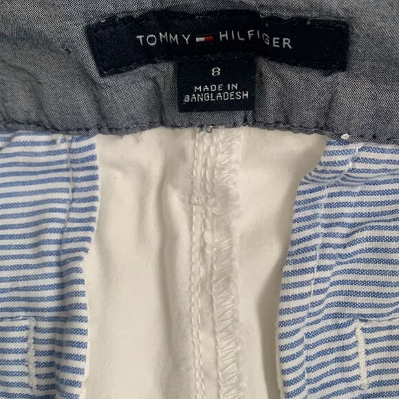 Tommy Hilfiger Stretch Slim Ankle White Pants Size 8 - Picture 10 of 12